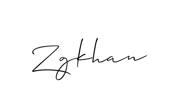 Zgkhan stylish signature style. Best Handwritten Sign (Allison_Script) for my name. Handwritten Signature Collection Ideas for my name Zgkhan. Zgkhan signature style 2 images and pictures png