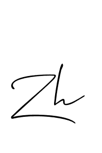 How to make Zh signature? Allison_Script is a professional autograph style. Create handwritten signature for Zh name. Zh signature style 2 images and pictures png