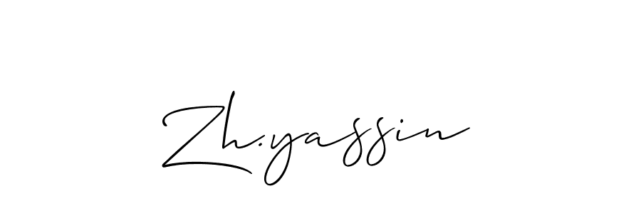 It looks lik you need a new signature style for name Zh.yassin. Design unique handwritten (Allison_Script) signature with our free signature maker in just a few clicks. Zh.yassin signature style 2 images and pictures png