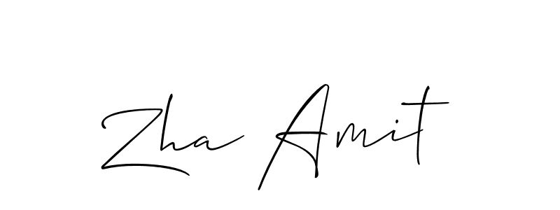 How to Draw Zha Amit signature style? Allison_Script is a latest design signature styles for name Zha Amit. Zha Amit signature style 2 images and pictures png