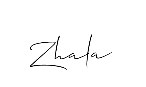 Allison_Script is a professional signature style that is perfect for those who want to add a touch of class to their signature. It is also a great choice for those who want to make their signature more unique. Get Zhala name to fancy signature for free. Zhala signature style 2 images and pictures png