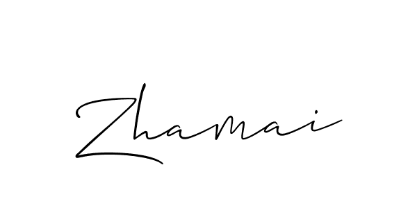 if you are searching for the best signature style for your name Zhamai. so please give up your signature search. here we have designed multiple signature styles  using Allison_Script. Zhamai signature style 2 images and pictures png