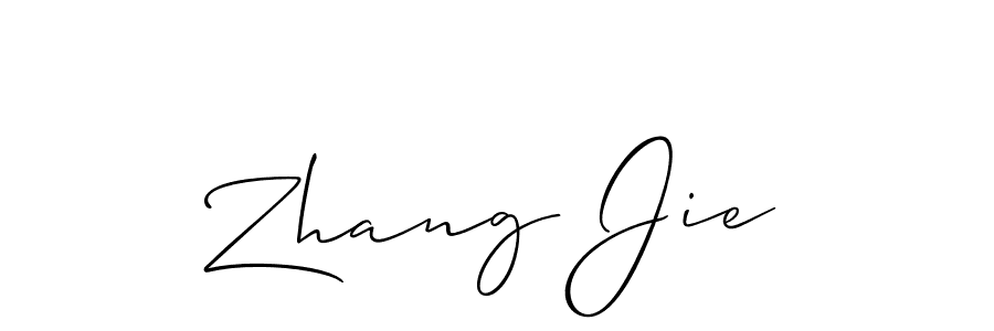 Zhang Jie stylish signature style. Best Handwritten Sign (Allison_Script) for my name. Handwritten Signature Collection Ideas for my name Zhang Jie. Zhang Jie signature style 2 images and pictures png