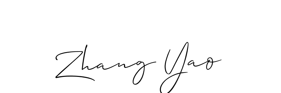 Create a beautiful signature design for name Zhang Yao. With this signature (Allison_Script) fonts, you can make a handwritten signature for free. Zhang Yao signature style 2 images and pictures png