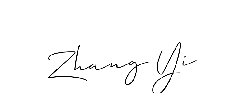 Create a beautiful signature design for name Zhang Yi. With this signature (Allison_Script) fonts, you can make a handwritten signature for free. Zhang Yi signature style 2 images and pictures png