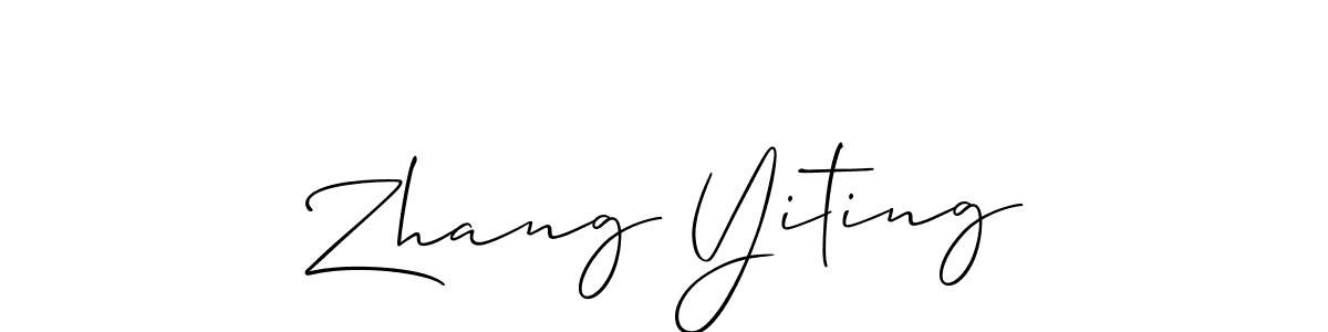 Use a signature maker to create a handwritten signature online. With this signature software, you can design (Allison_Script) your own signature for name Zhang Yiting. Zhang Yiting signature style 2 images and pictures png