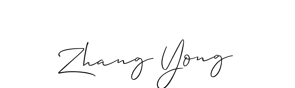 Also we have Zhang Yong name is the best signature style. Create professional handwritten signature collection using Allison_Script autograph style. Zhang Yong signature style 2 images and pictures png