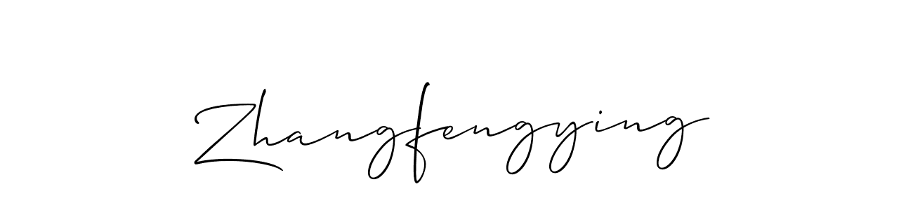 It looks lik you need a new signature style for name Zhangfengying. Design unique handwritten (Allison_Script) signature with our free signature maker in just a few clicks. Zhangfengying signature style 2 images and pictures png