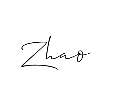 Make a beautiful signature design for name Zhao. With this signature (Allison_Script) style, you can create a handwritten signature for free. Zhao signature style 2 images and pictures png