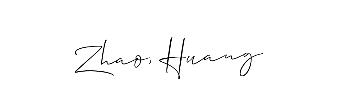 Make a beautiful signature design for name Zhao, Huang. With this signature (Allison_Script) style, you can create a handwritten signature for free. Zhao, Huang signature style 2 images and pictures png