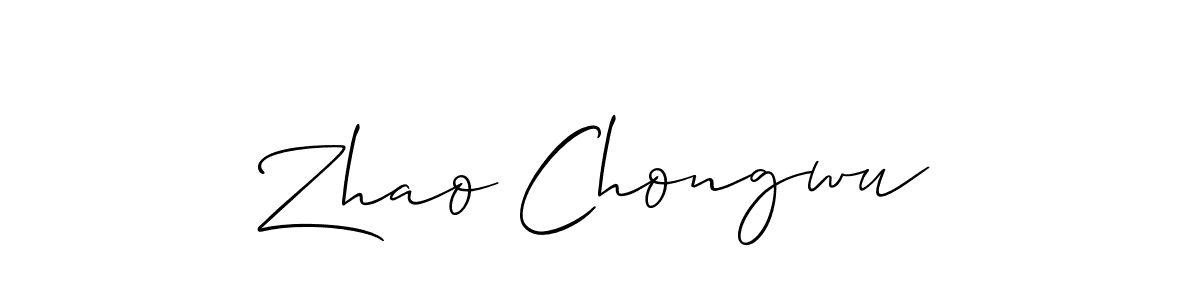 Also we have Zhao Chongwu name is the best signature style. Create professional handwritten signature collection using Allison_Script autograph style. Zhao Chongwu signature style 2 images and pictures png