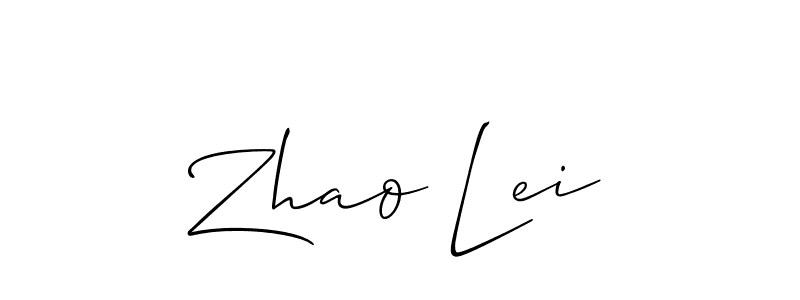 Use a signature maker to create a handwritten signature online. With this signature software, you can design (Allison_Script) your own signature for name Zhao Lei. Zhao Lei signature style 2 images and pictures png