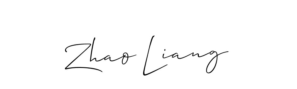 Make a beautiful signature design for name Zhao Liang. With this signature (Allison_Script) style, you can create a handwritten signature for free. Zhao Liang signature style 2 images and pictures png