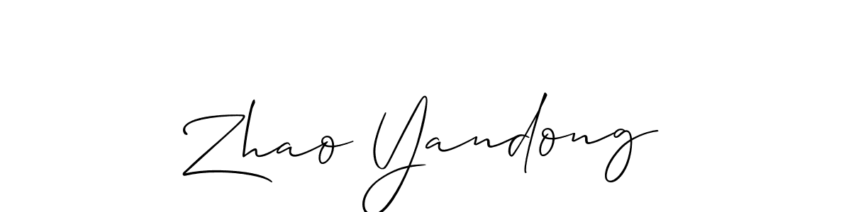 How to Draw Zhao Yandong signature style? Allison_Script is a latest design signature styles for name Zhao Yandong. Zhao Yandong signature style 2 images and pictures png