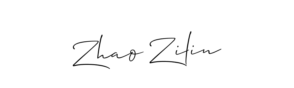 This is the best signature style for the Zhao Zilin name. Also you like these signature font (Allison_Script). Mix name signature. Zhao Zilin signature style 2 images and pictures png