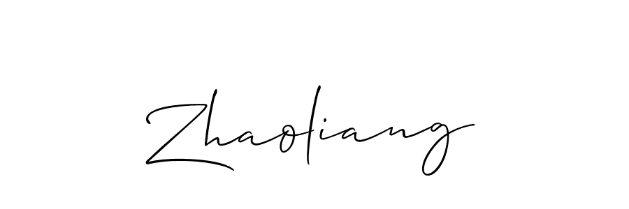 Design your own signature with our free online signature maker. With this signature software, you can create a handwritten (Allison_Script) signature for name Zhaoliang. Zhaoliang signature style 2 images and pictures png