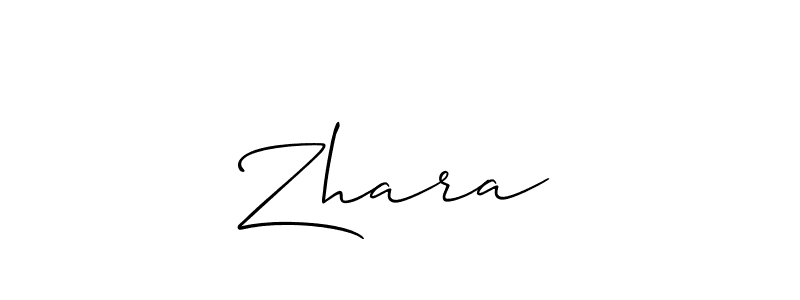 Use a signature maker to create a handwritten signature online. With this signature software, you can design (Allison_Script) your own signature for name Zhara♡. Zhara♡ signature style 2 images and pictures png