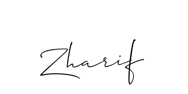 Make a beautiful signature design for name Zharif. Use this online signature maker to create a handwritten signature for free. Zharif signature style 2 images and pictures png