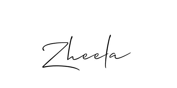 The best way (Allison_Script) to make a short signature is to pick only two or three words in your name. The name Zheela include a total of six letters. For converting this name. Zheela signature style 2 images and pictures png