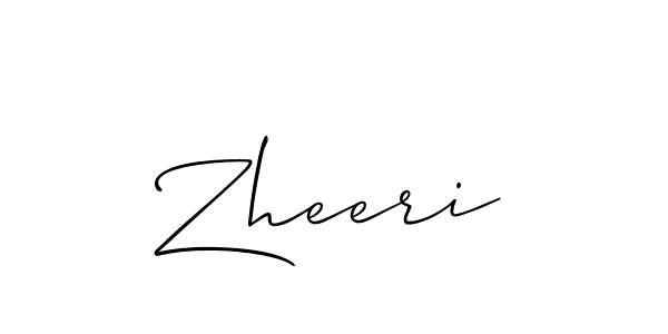 Allison_Script is a professional signature style that is perfect for those who want to add a touch of class to their signature. It is also a great choice for those who want to make their signature more unique. Get Zheeri name to fancy signature for free. Zheeri signature style 2 images and pictures png