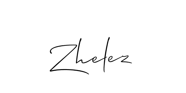 if you are searching for the best signature style for your name Zhelez. so please give up your signature search. here we have designed multiple signature styles  using Allison_Script. Zhelez signature style 2 images and pictures png