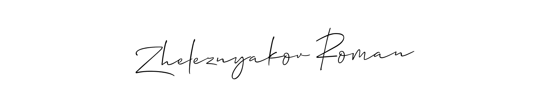 Design your own signature with our free online signature maker. With this signature software, you can create a handwritten (Allison_Script) signature for name Zheleznyakov Roman. Zheleznyakov Roman signature style 2 images and pictures png