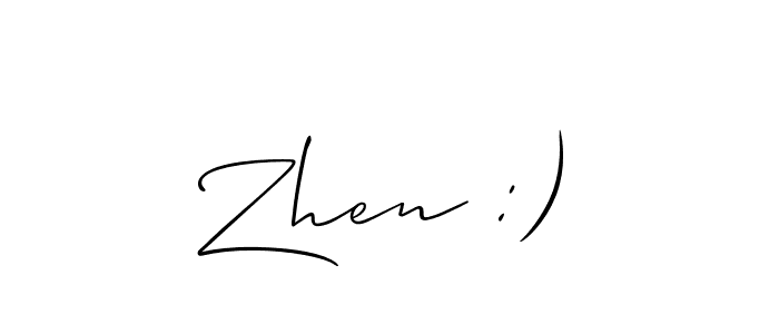 Best and Professional Signature Style for Zhen :). Allison_Script Best Signature Style Collection. Zhen :) signature style 2 images and pictures png