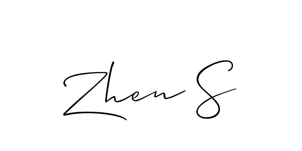 Once you've used our free online signature maker to create your best signature Allison_Script style, it's time to enjoy all of the benefits that Zhen S name signing documents. Zhen S signature style 2 images and pictures png