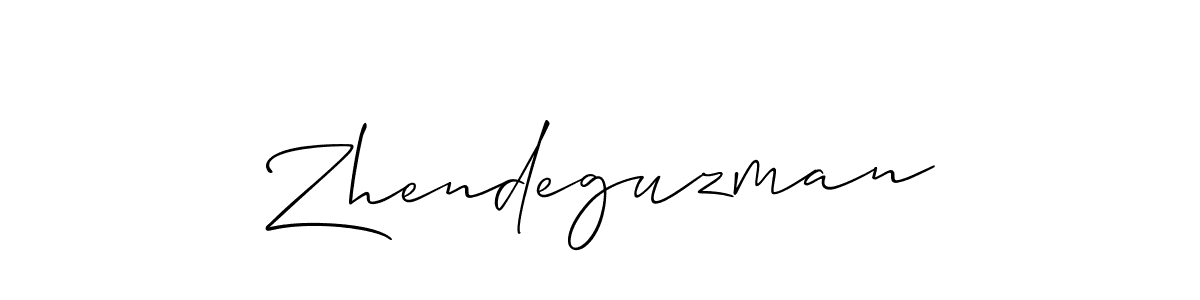Zhendeguzman stylish signature style. Best Handwritten Sign (Allison_Script) for my name. Handwritten Signature Collection Ideas for my name Zhendeguzman. Zhendeguzman signature style 2 images and pictures png