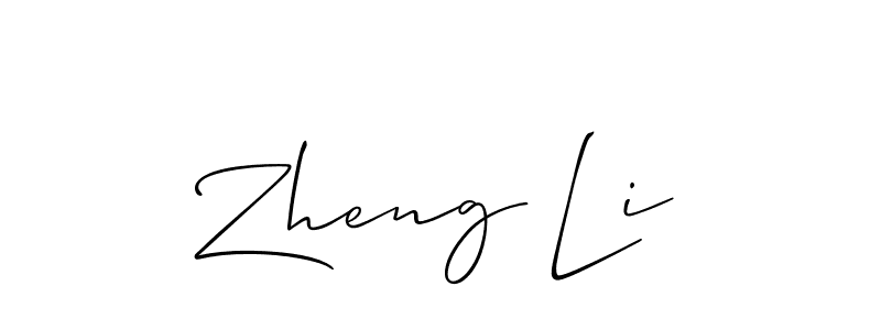 Also we have Zheng Li name is the best signature style. Create professional handwritten signature collection using Allison_Script autograph style. Zheng Li signature style 2 images and pictures png