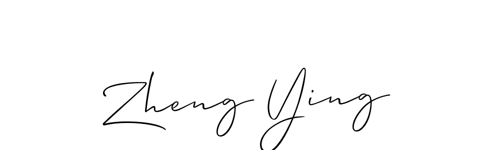 Create a beautiful signature design for name Zheng Ying. With this signature (Allison_Script) fonts, you can make a handwritten signature for free. Zheng Ying signature style 2 images and pictures png