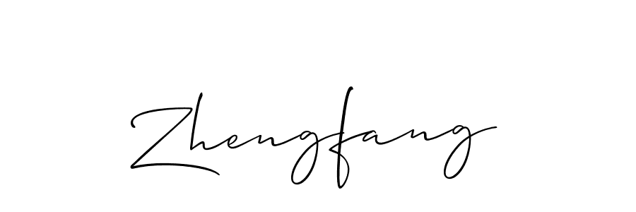 How to make Zhengfang signature? Allison_Script is a professional autograph style. Create handwritten signature for Zhengfang name. Zhengfang signature style 2 images and pictures png