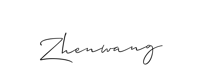 Make a beautiful signature design for name Zhenwang. With this signature (Allison_Script) style, you can create a handwritten signature for free. Zhenwang signature style 2 images and pictures png