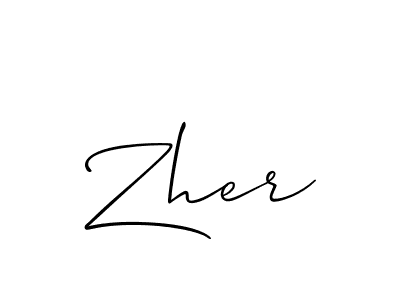 Make a short Zher signature style. Manage your documents anywhere anytime using Allison_Script. Create and add eSignatures, submit forms, share and send files easily. Zher signature style 2 images and pictures png