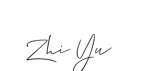 It looks lik you need a new signature style for name Zhi Yu. Design unique handwritten (Allison_Script) signature with our free signature maker in just a few clicks. Zhi Yu signature style 2 images and pictures png