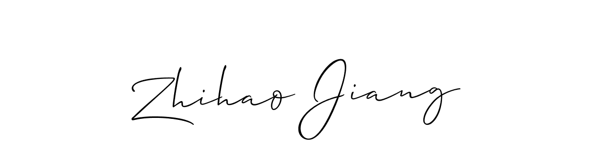 Zhihao Jiang stylish signature style. Best Handwritten Sign (Allison_Script) for my name. Handwritten Signature Collection Ideas for my name Zhihao Jiang. Zhihao Jiang signature style 2 images and pictures png