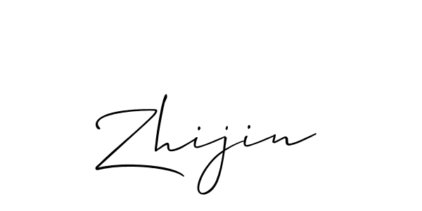 How to make Zhijin name signature. Use Allison_Script style for creating short signs online. This is the latest handwritten sign. Zhijin signature style 2 images and pictures png