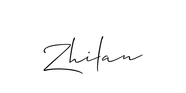Also we have Zhilan name is the best signature style. Create professional handwritten signature collection using Allison_Script autograph style. Zhilan signature style 2 images and pictures png