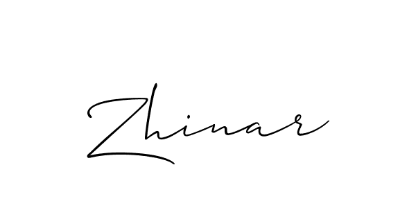 Make a beautiful signature design for name Zhinar. Use this online signature maker to create a handwritten signature for free. Zhinar signature style 2 images and pictures png