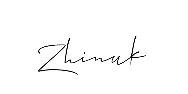 How to Draw Zhinuk signature style? Allison_Script is a latest design signature styles for name Zhinuk. Zhinuk signature style 2 images and pictures png