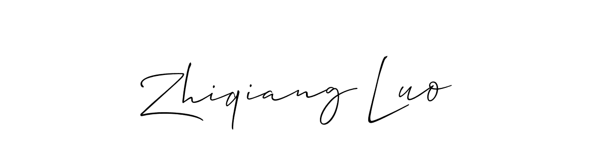 This is the best signature style for the Zhiqiang Luo name. Also you like these signature font (Allison_Script). Mix name signature. Zhiqiang Luo signature style 2 images and pictures png