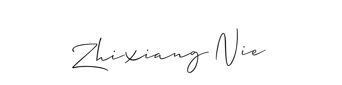 Make a beautiful signature design for name Zhixiang Nie. With this signature (Allison_Script) style, you can create a handwritten signature for free. Zhixiang Nie signature style 2 images and pictures png