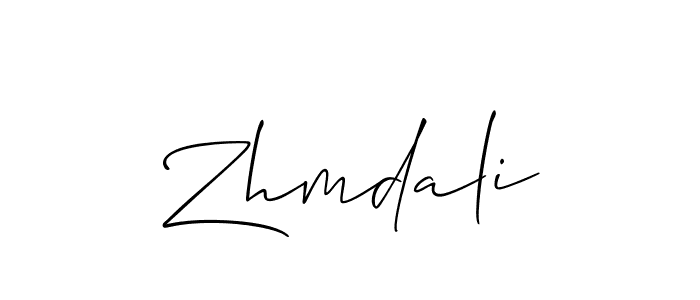 How to Draw Zhmdali signature style? Allison_Script is a latest design signature styles for name Zhmdali. Zhmdali signature style 2 images and pictures png