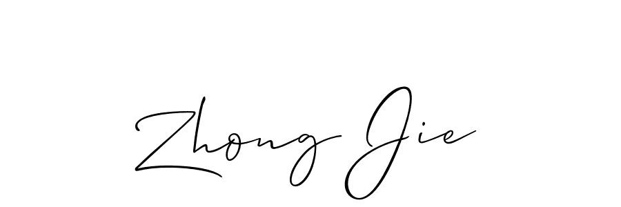 Zhong Jie stylish signature style. Best Handwritten Sign (Allison_Script) for my name. Handwritten Signature Collection Ideas for my name Zhong Jie. Zhong Jie signature style 2 images and pictures png