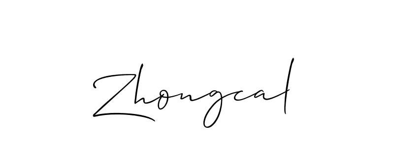 Allison_Script is a professional signature style that is perfect for those who want to add a touch of class to their signature. It is also a great choice for those who want to make their signature more unique. Get Zhongcal name to fancy signature for free. Zhongcal signature style 2 images and pictures png