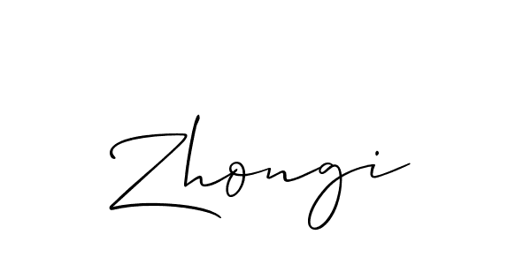 Allison_Script is a professional signature style that is perfect for those who want to add a touch of class to their signature. It is also a great choice for those who want to make their signature more unique. Get Zhongi name to fancy signature for free. Zhongi signature style 2 images and pictures png