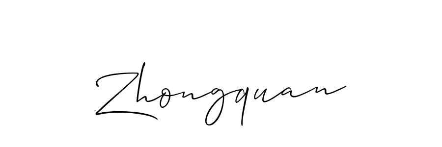 Also we have Zhongquan name is the best signature style. Create professional handwritten signature collection using Allison_Script autograph style. Zhongquan signature style 2 images and pictures png