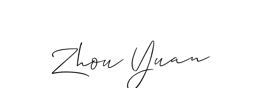 How to make Zhou Yuan name signature. Use Allison_Script style for creating short signs online. This is the latest handwritten sign. Zhou Yuan signature style 2 images and pictures png