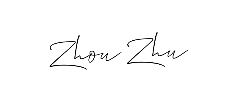 Best and Professional Signature Style for Zhou Zhu. Allison_Script Best Signature Style Collection. Zhou Zhu signature style 2 images and pictures png