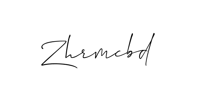 Make a beautiful signature design for name Zhrmcbd. With this signature (Allison_Script) style, you can create a handwritten signature for free. Zhrmcbd signature style 2 images and pictures png